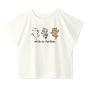 バレエねこアティテュードTシャツ