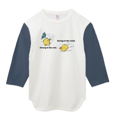 ひよこイラストTシャツハイグレードベースボール